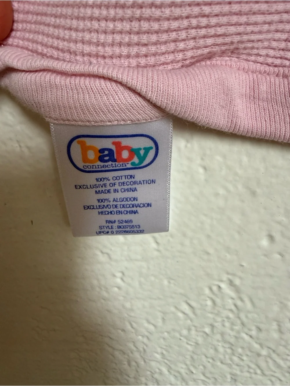 Baby Connection Pink Waffle Weave Baby Blanket Ladybug Flower Love You Cotton